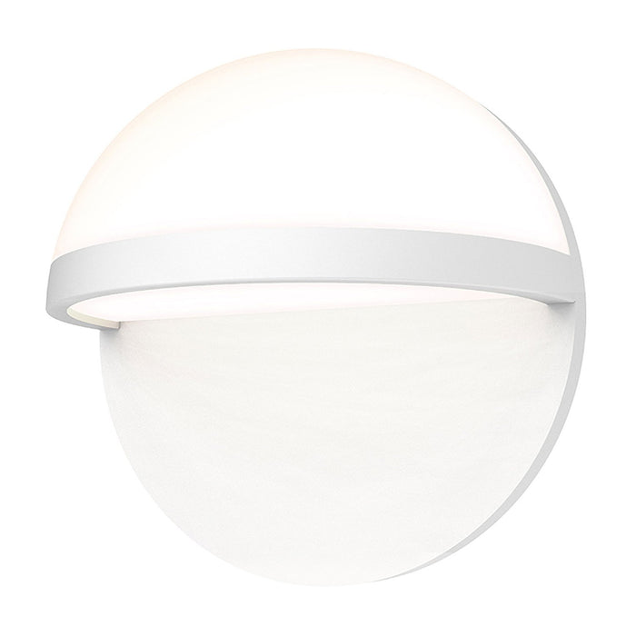 Mezza Vetro™ Outdoor LED Wall Light in Large/Textured White.