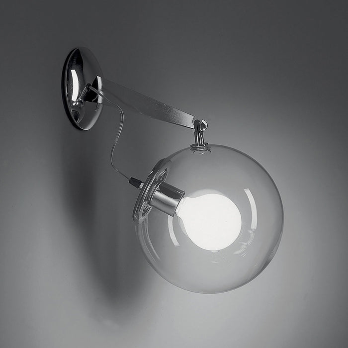 Miconos Wall Light in Clear/Chrome.