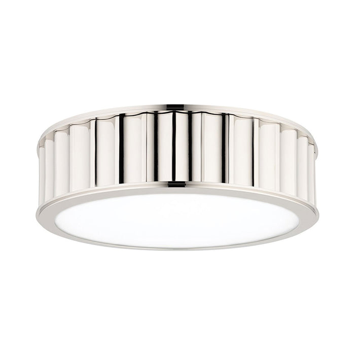 Middlebury Flush Mount Ceiling Light in Round (2-Light)/Polished Nickel.