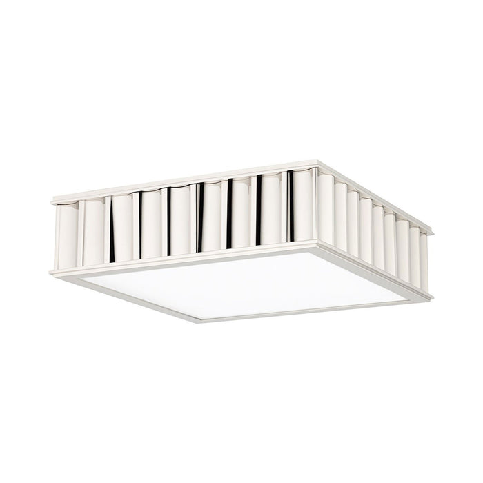 Middlebury Flush Mount Ceiling Light in Square (2-Light)/Polished Nickel.