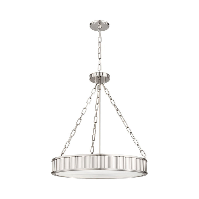 Middlebury Pendant Light in Polished Nickel.