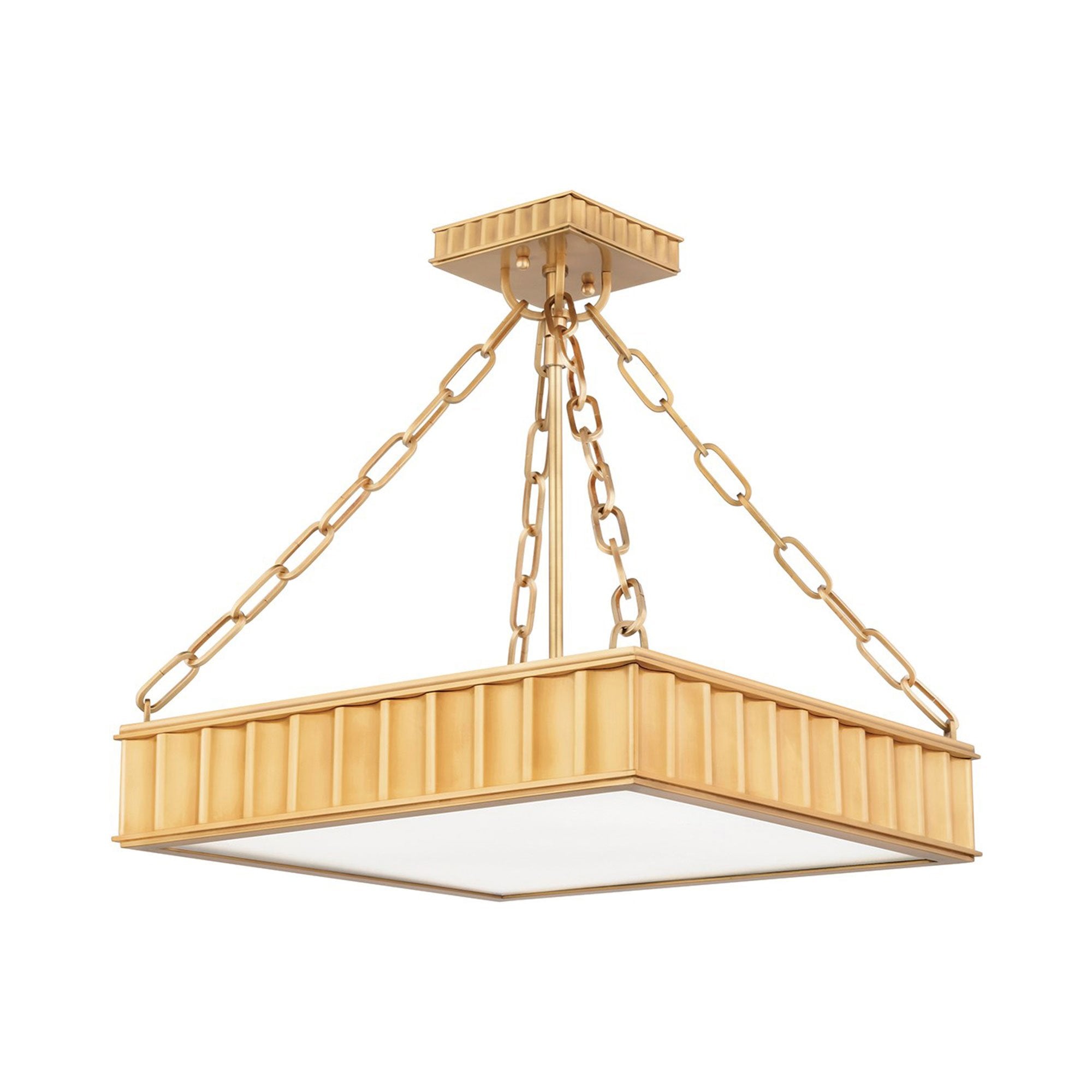 Square Brass Pendant Lamp