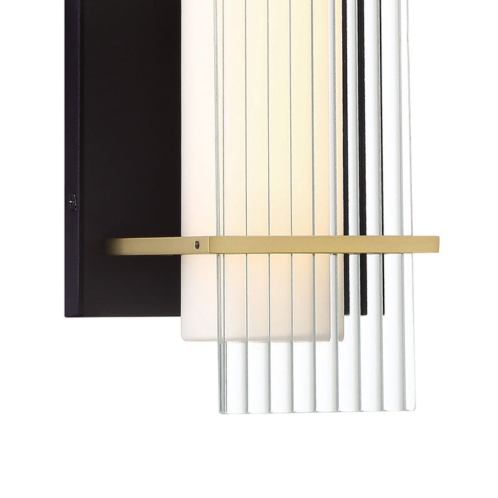 Midnight Gold Outdoor LED Wall Light in Detail.