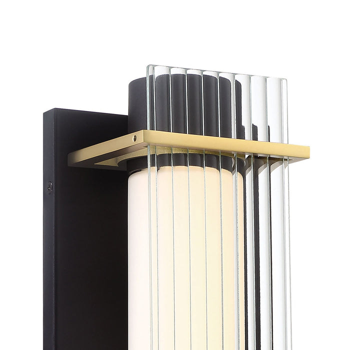 Midnight Gold Outdoor LED Wall Light in Detail.