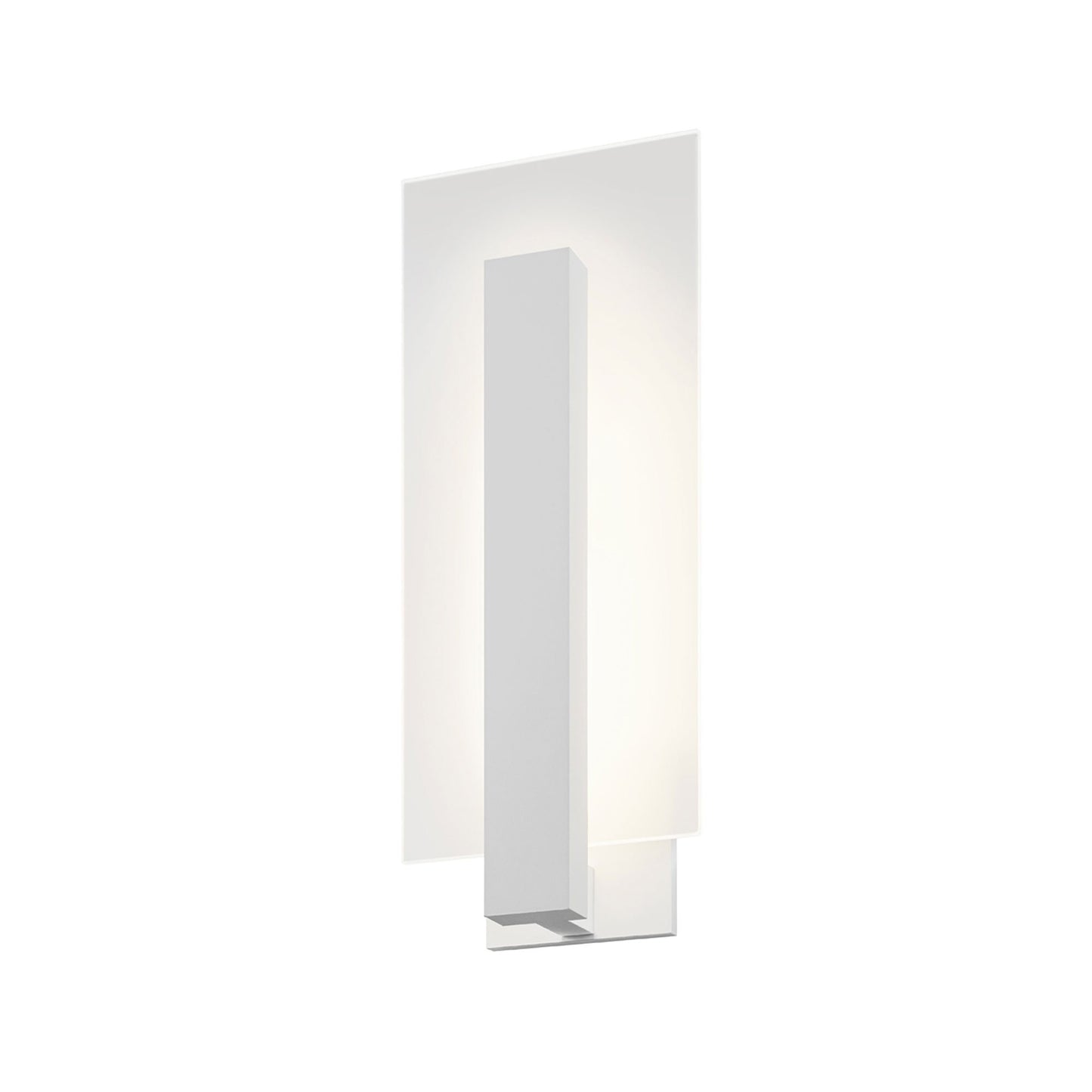 Midtown LED Wall Light in Tall/Textured White.