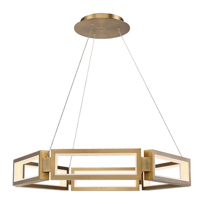 Mies LED Chandelier in Brushed Nickel (Large).