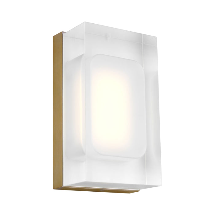 Milley LED Wall Light in Aged Brass (7-Inch).