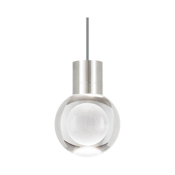 Mina 3-Light LED Pendant Light in Gray/Satin Nickel.