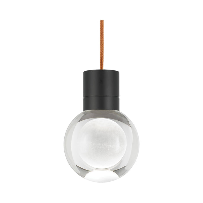 Mina Single LED Pendant Light in Copper/Black.