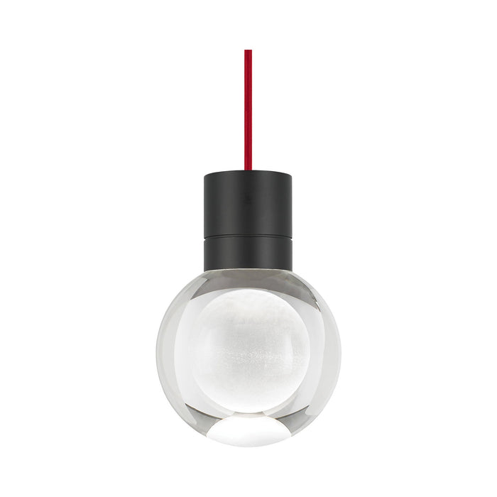 Mina Single LED Pendant Light in Red/Black.