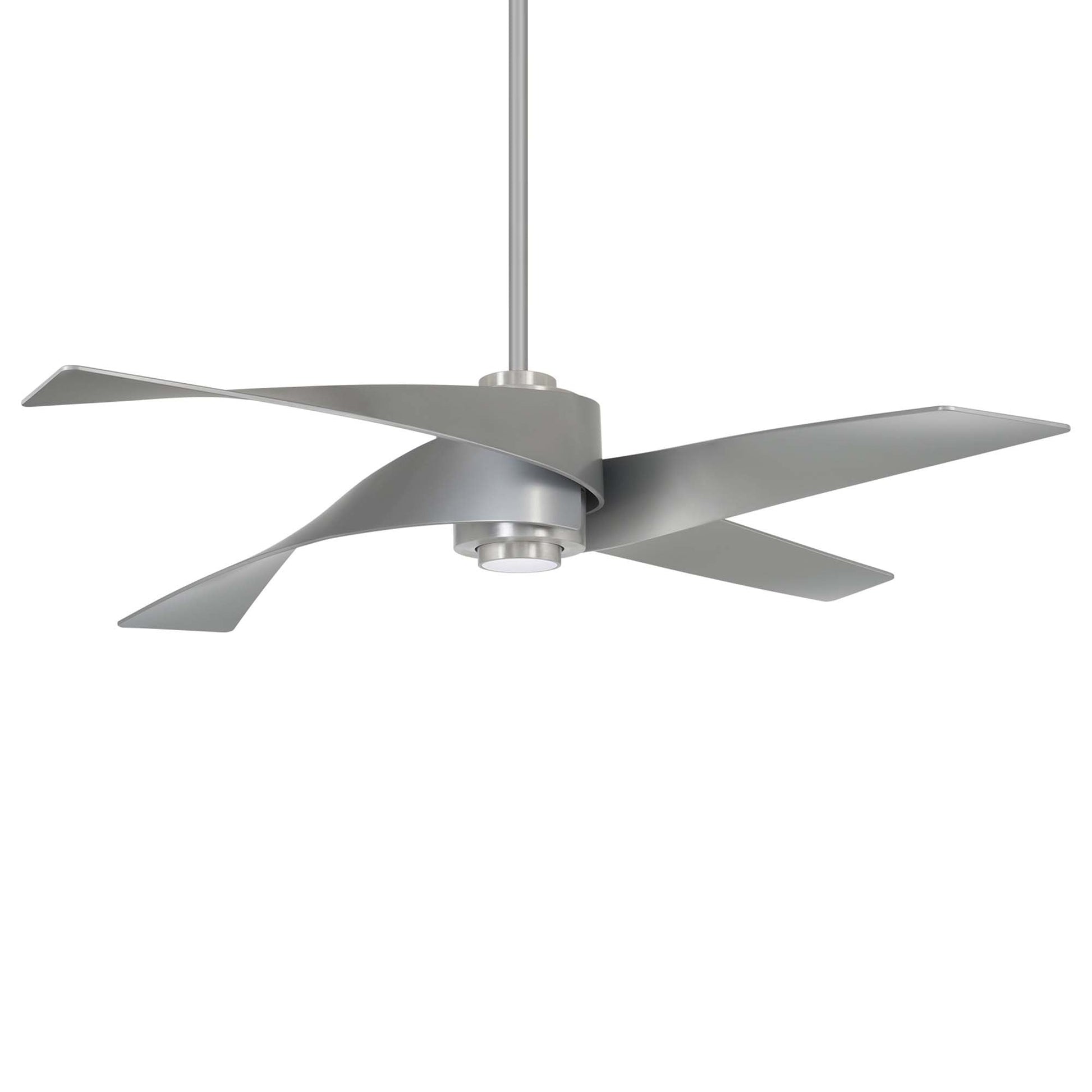 Artemis IV LED Ceiling Fan in Brushed Nickel / Silver.