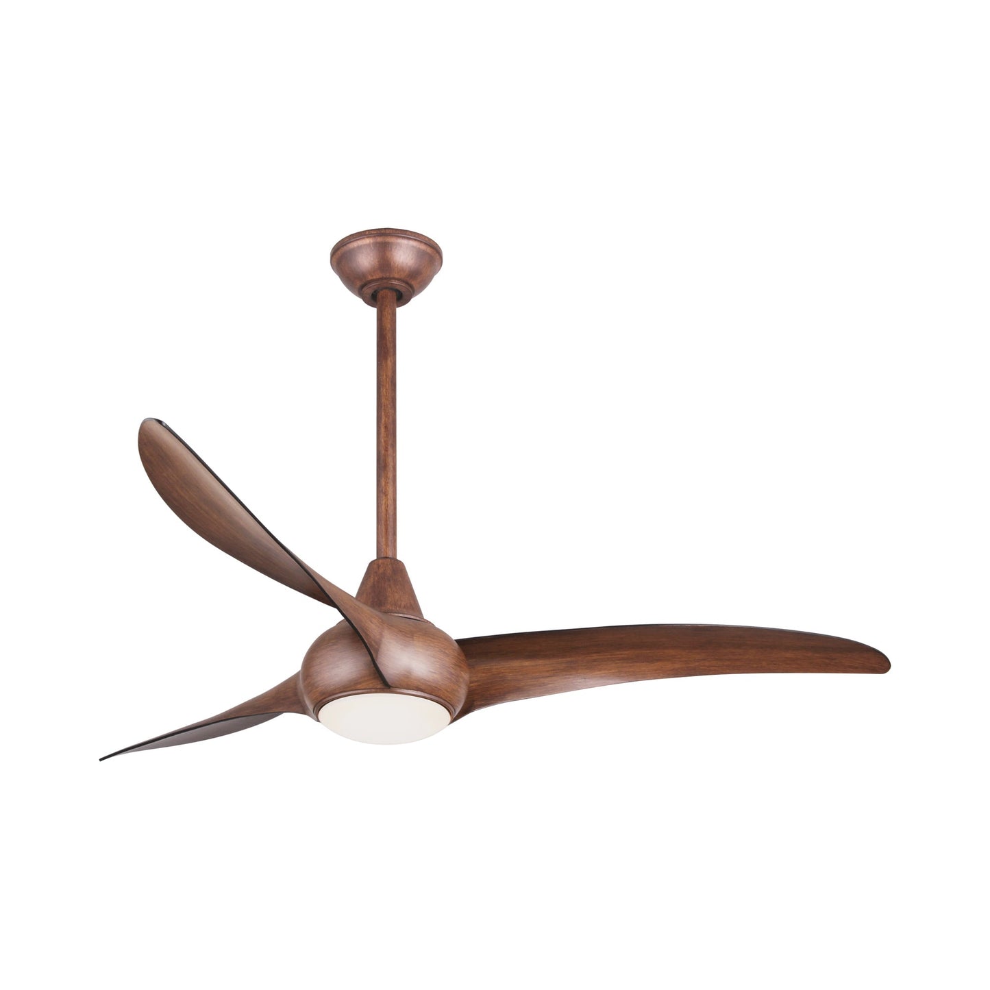 Light Wave LED Ceiling Fan in Distressed Koa (52-Inch).