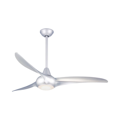 Light Wave LED Ceiling Fan in Silver (52-Inch).