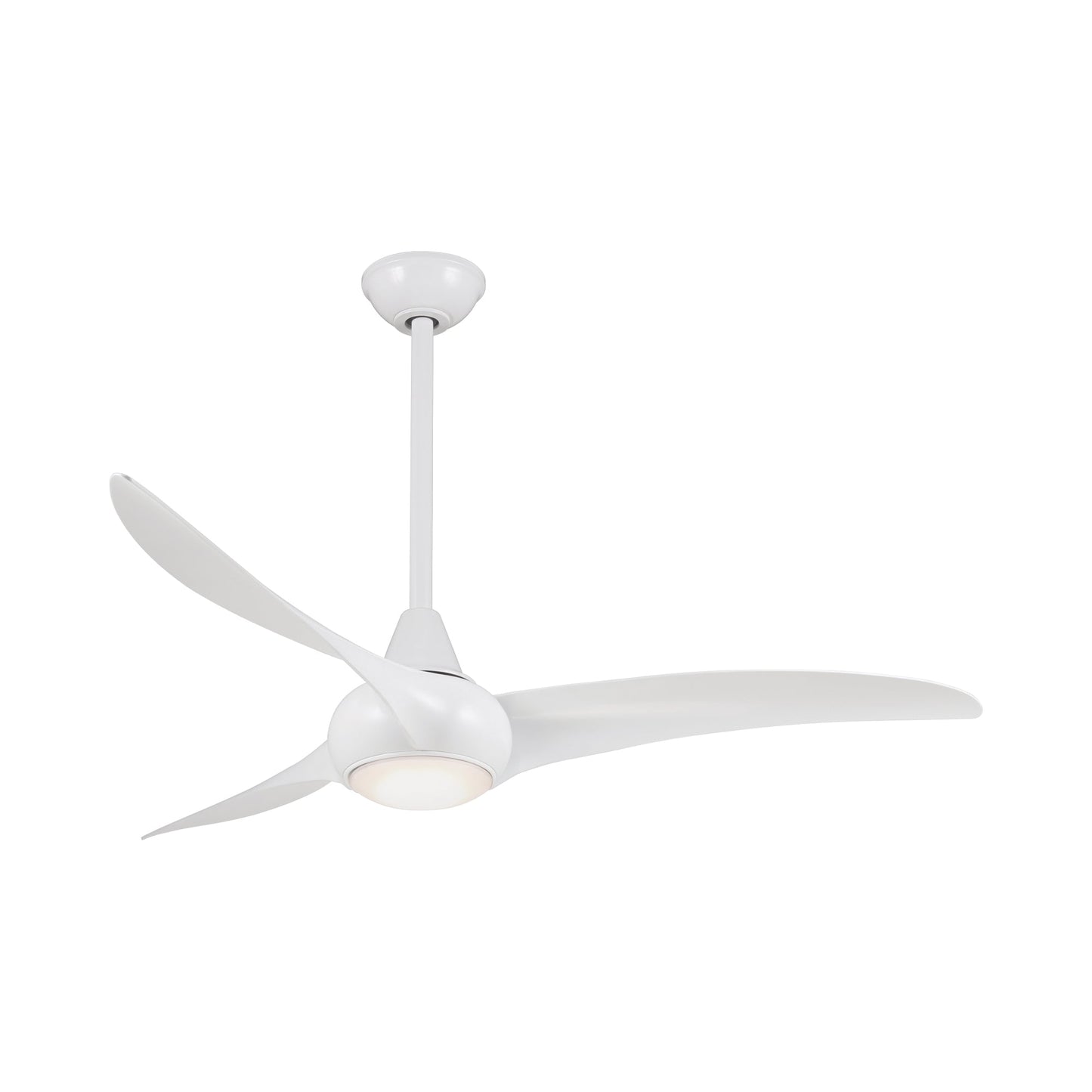 Light Wave LED Ceiling Fan in White (52-Inch).