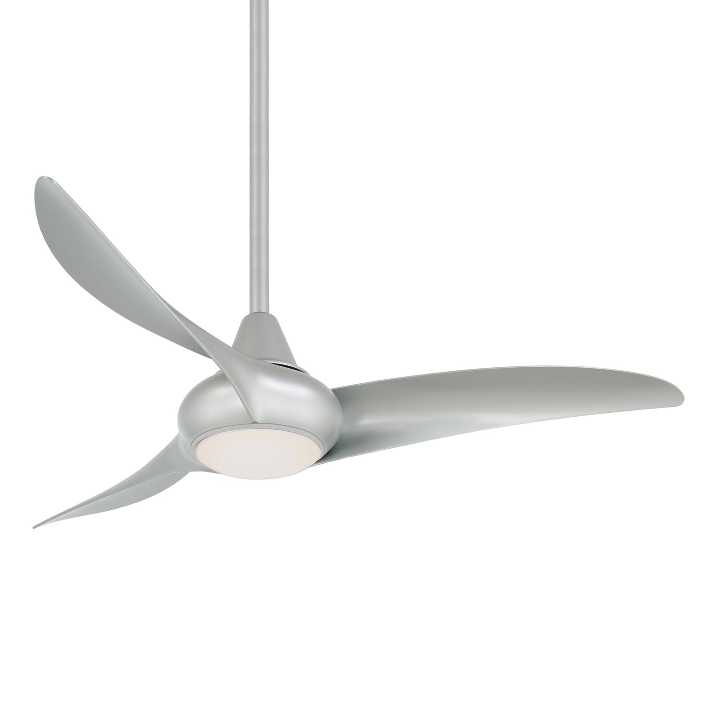 Light Wave LED Ceiling Fan in Silver (44-Inch).