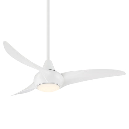 Light Wave LED Ceiling Fan in White (44-Inch).