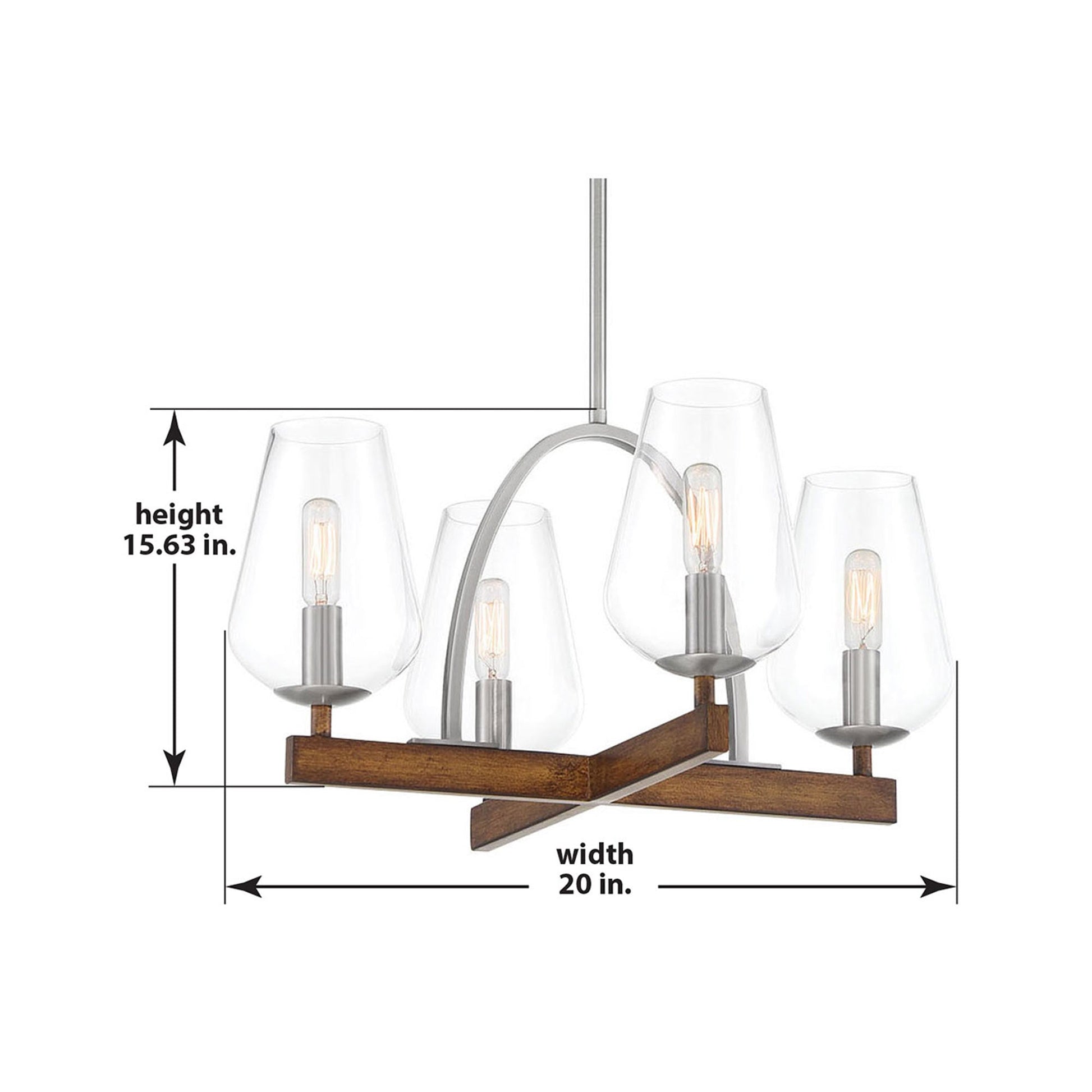 Birnamwood Chandelier - line drawing.