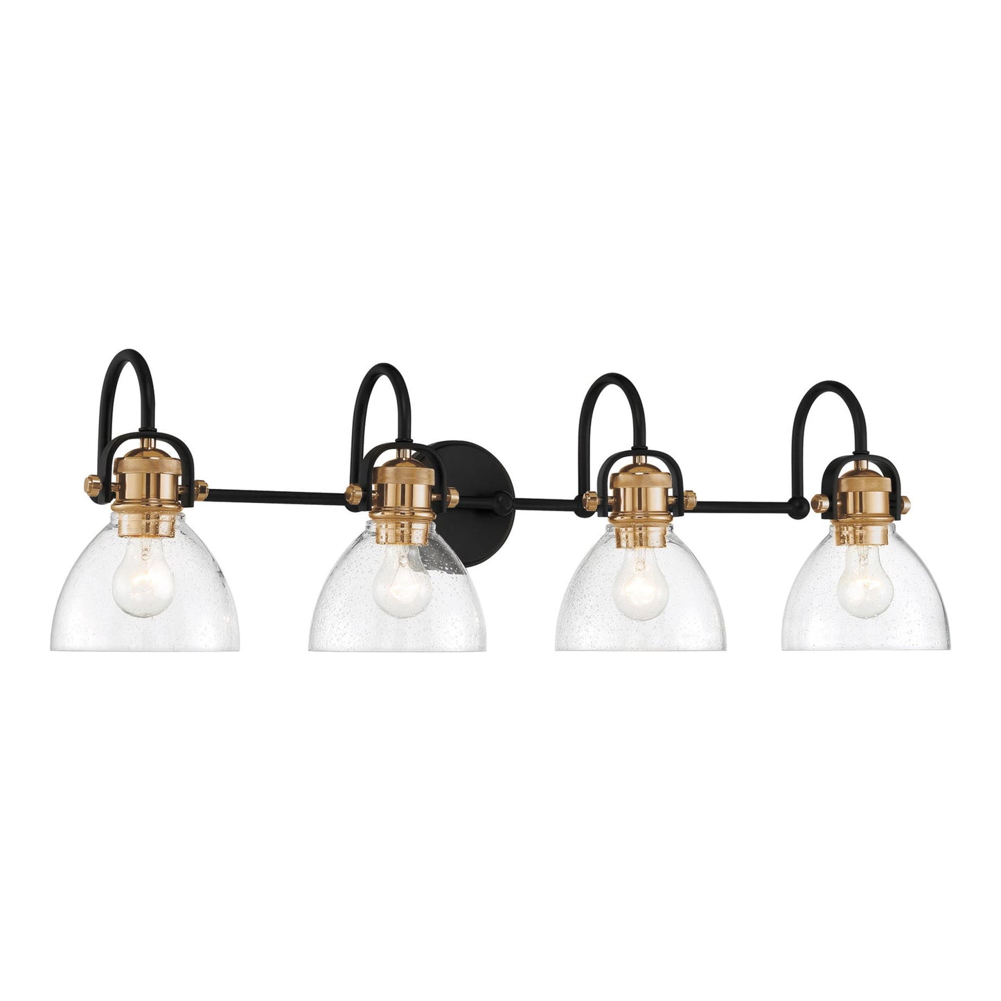 Monico Vanity Wall Light in Bronze/Brass (4-Light).