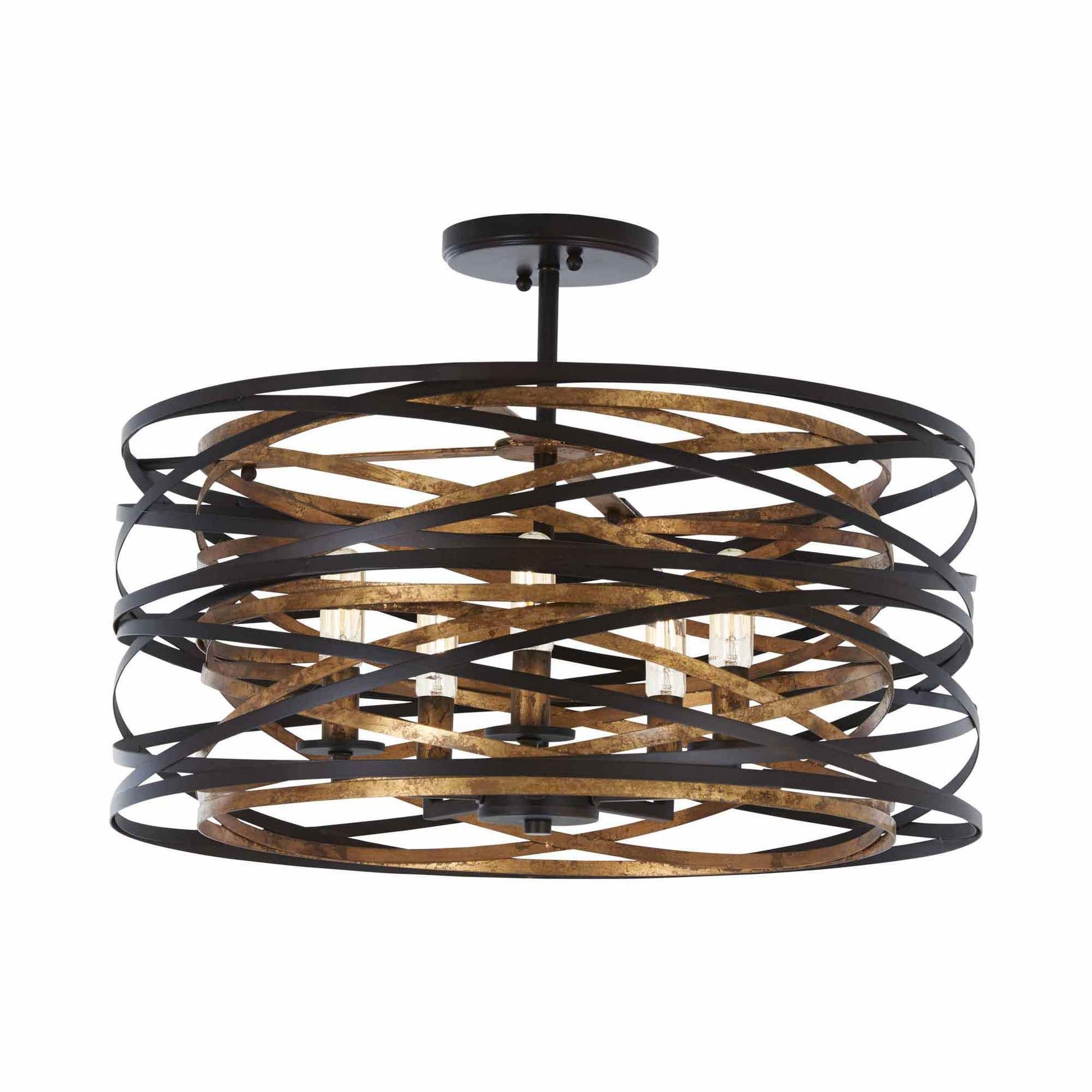 Vortic Flow Semi Flush Mount Ceiling Light (Large).