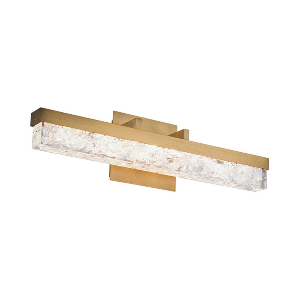 Minx LED Bath Vanity Light in Brass.
