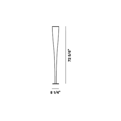 Mite Floor Lamp - line drawing.