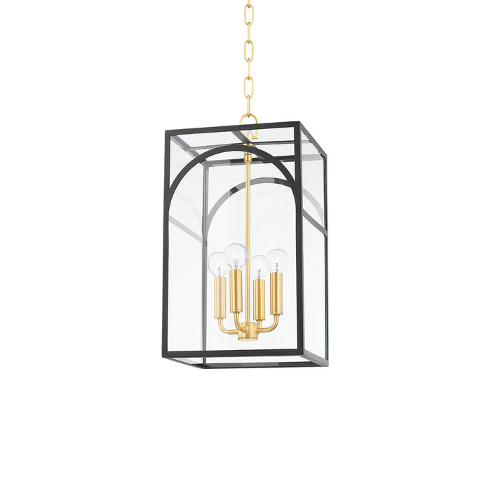Addison Pendant Light in Aged Brass/Textured Black (Small).