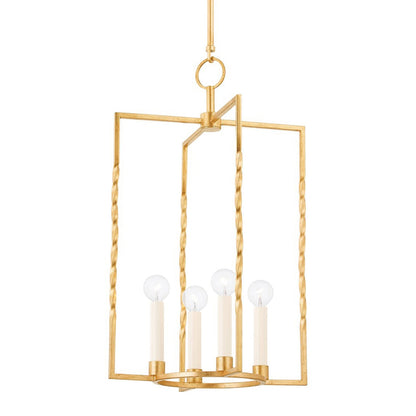 Adelaide Pendant Light in Vintage Gold Leaf (Large).