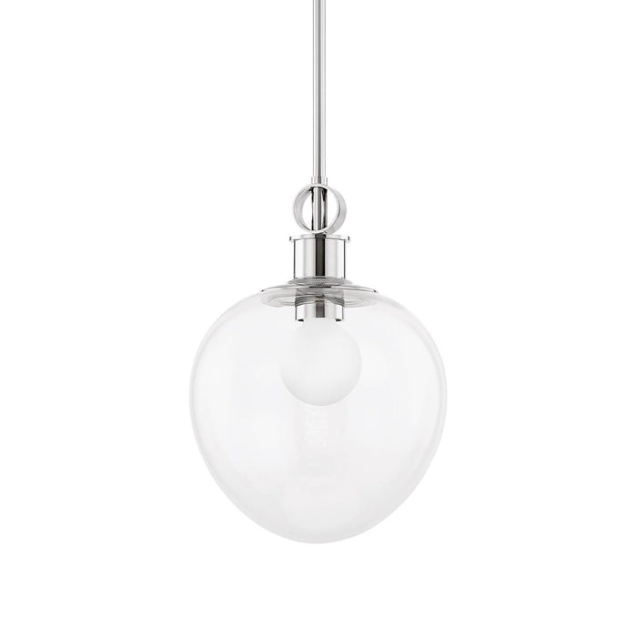 Anna Pendant Light in Polished Nickel (Small).