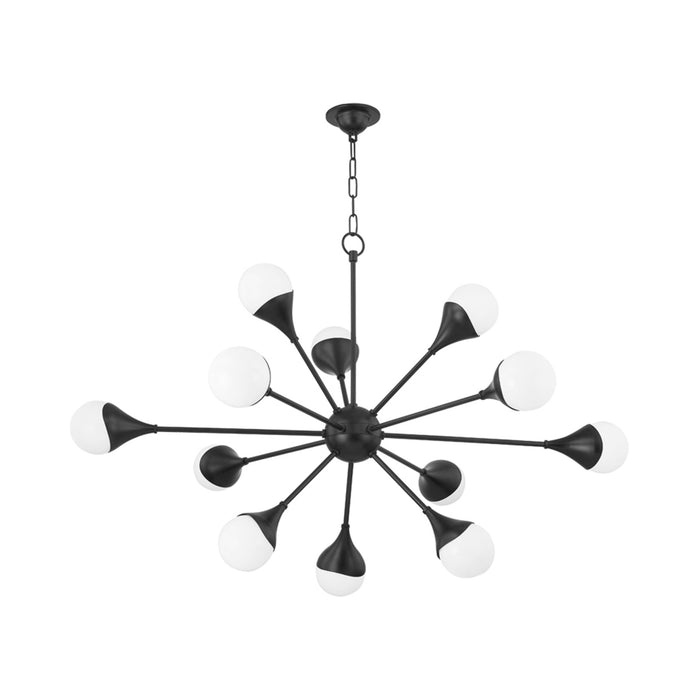 Ariana LED Chandelier in Soft Black.