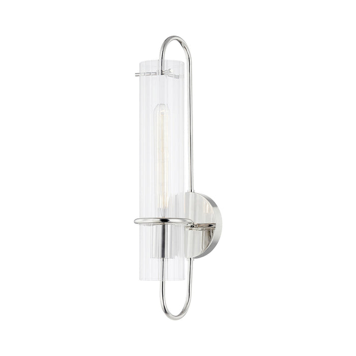 Beck Wall Light in Polished Nickel.