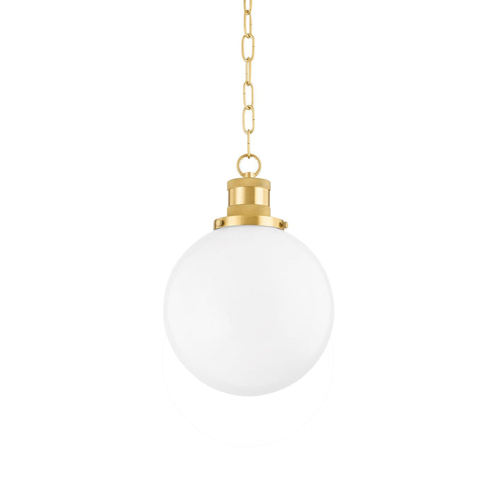 Beverly Pendant Light in Aged Brass (Small).