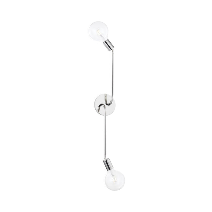 Blakely Wall Light in Polished Nickel.