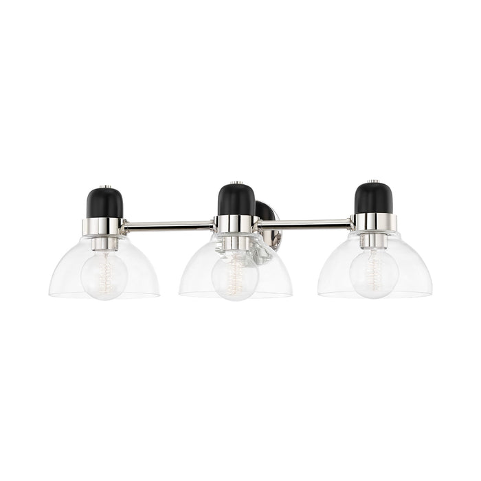 Camile Vanity Wall Light in Polished Nickel (3-Light).