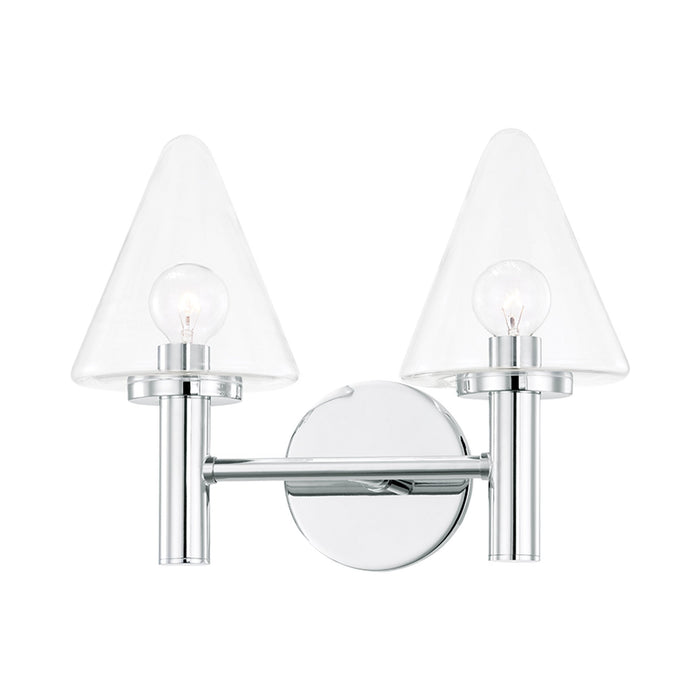 Connie Bath Vanity Light in Polished Chrome (2-Light).