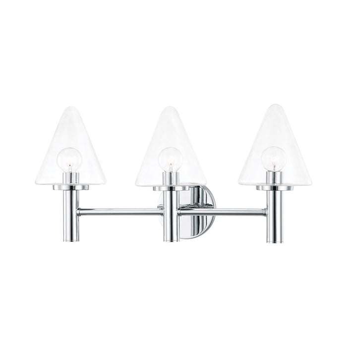 Connie Bath Vanity Light in Polished Chrome (3-Light).