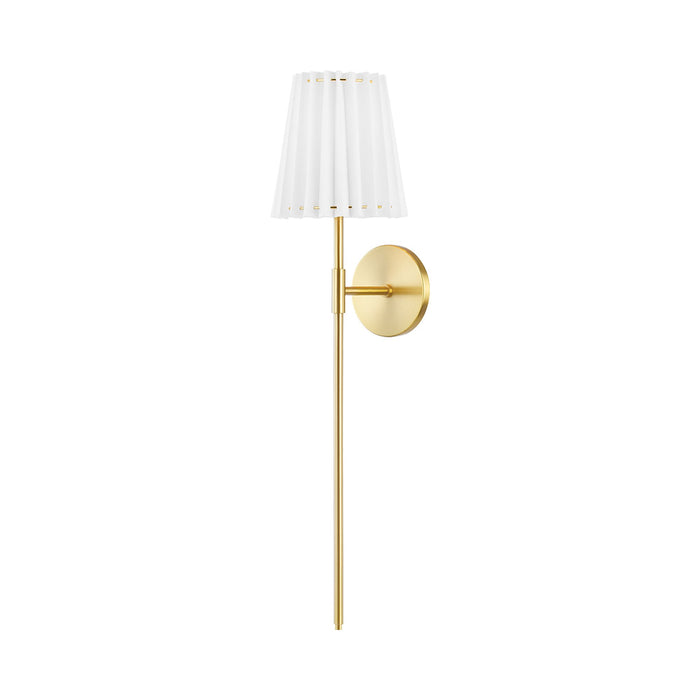 Demi LED Wall Light in Aged Brass.