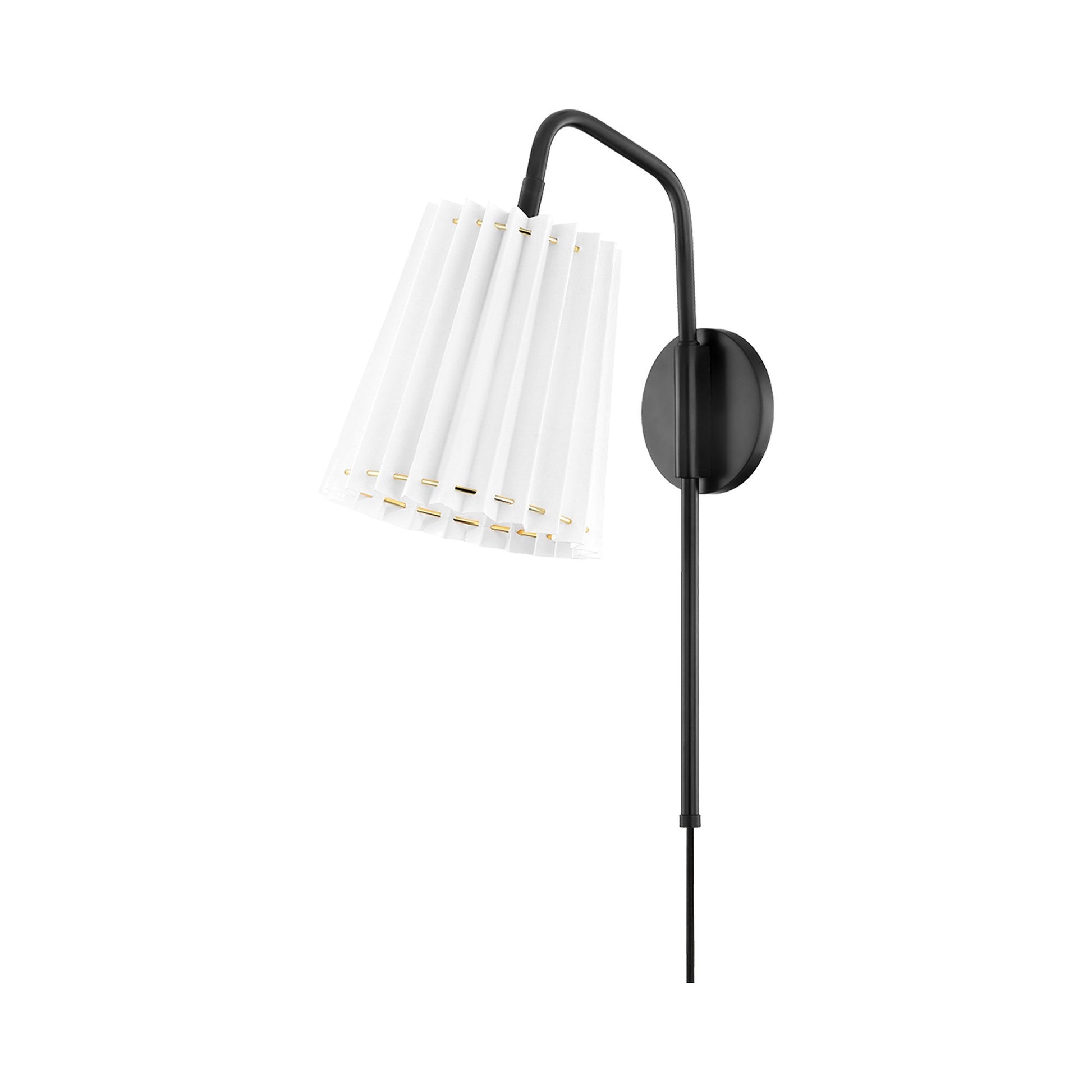 Demi Plug-In Wall Light in Soft Black.