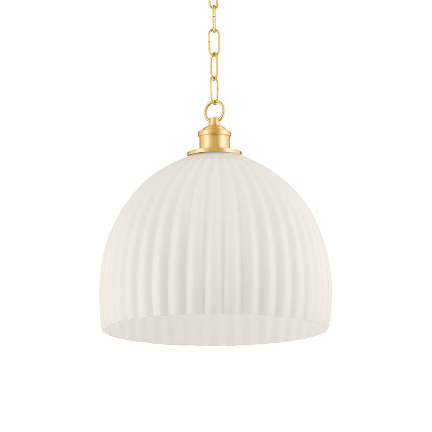 Haisley Pendant Light in Aged Brass (Large).