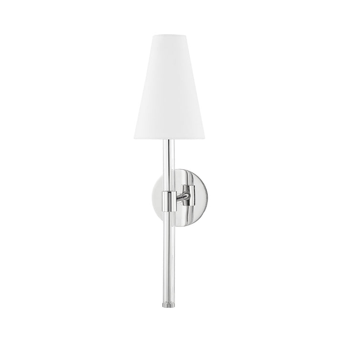 Janelle Wall Light in Polished Nickel.