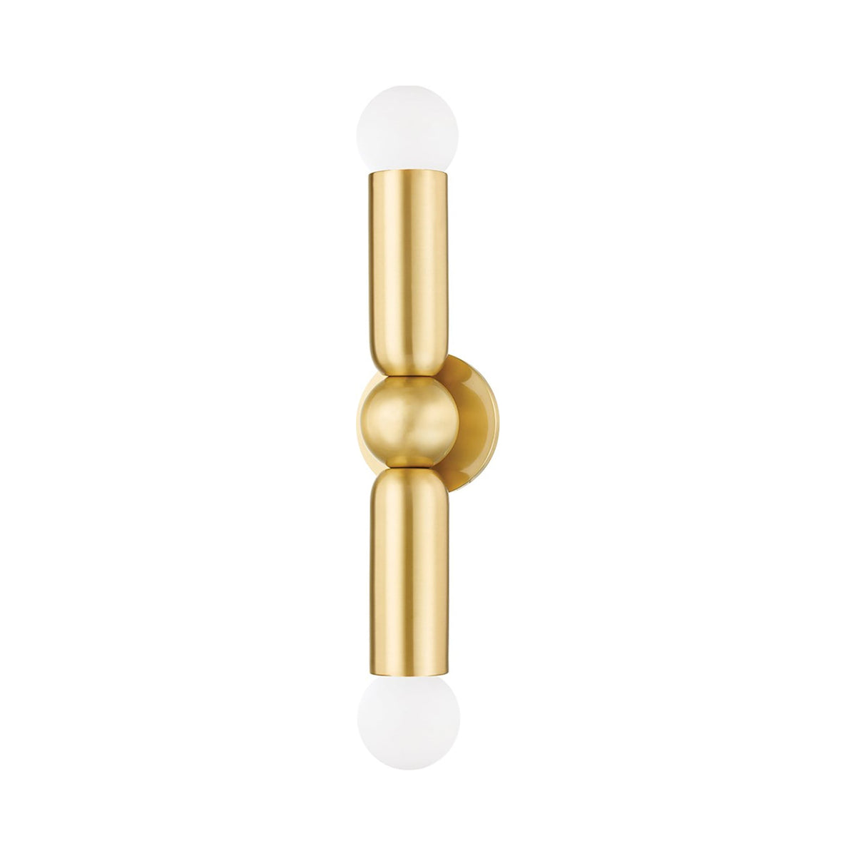 Lolly Wall Light in Aged Brass (2-Light).