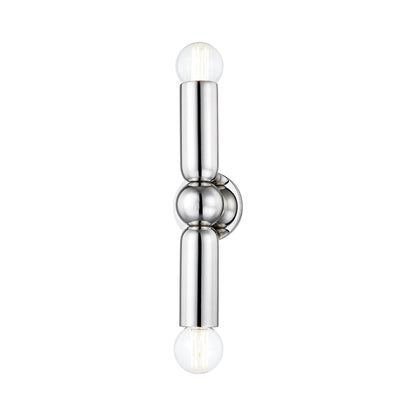 Lolly Wall Light in Polished Nickel (2-Light).