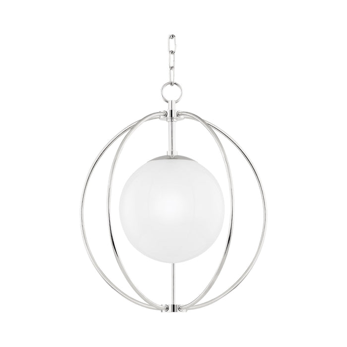 Lyla Pendant Light in Small/Polished Nickel.