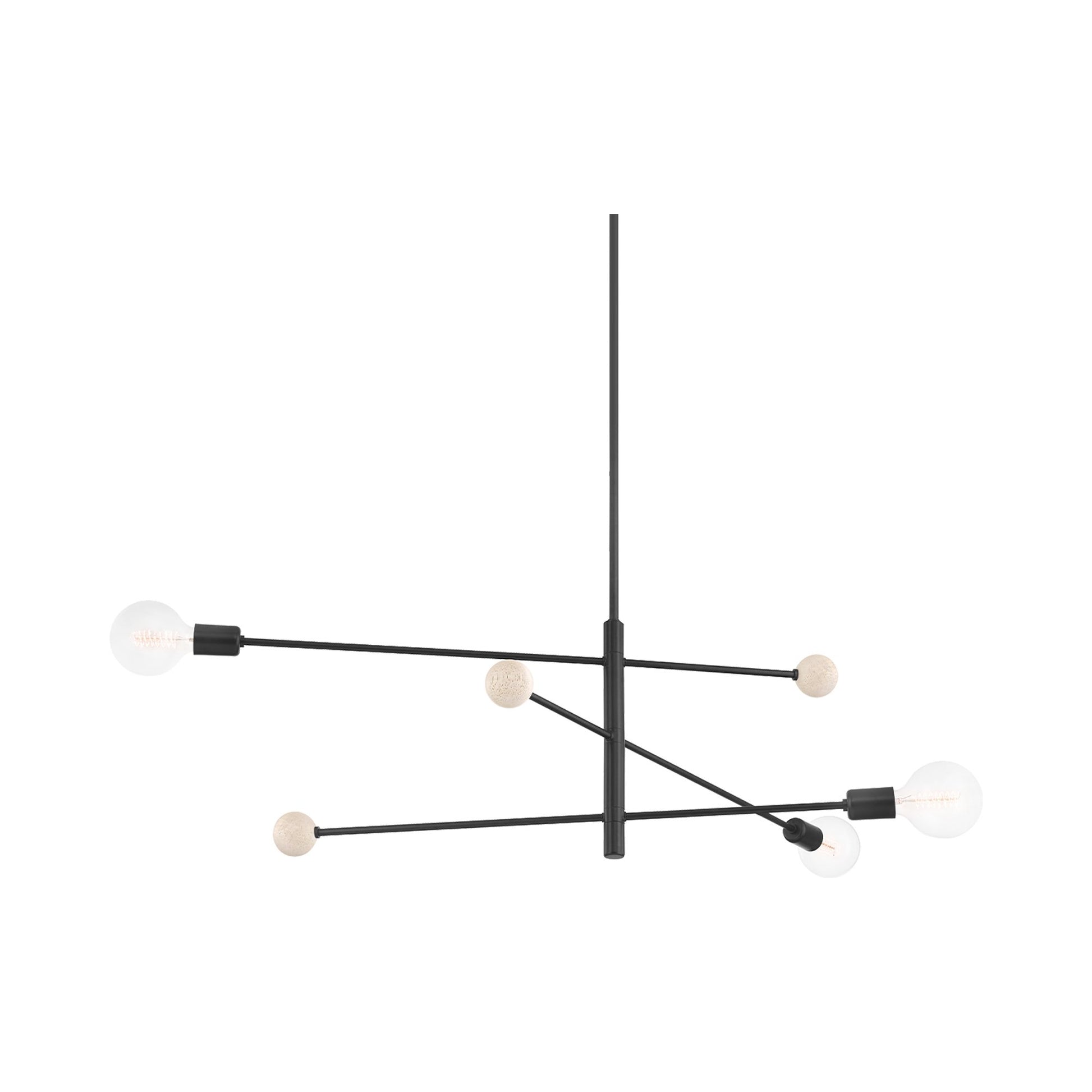 Slater Chandelier in Soft Black.