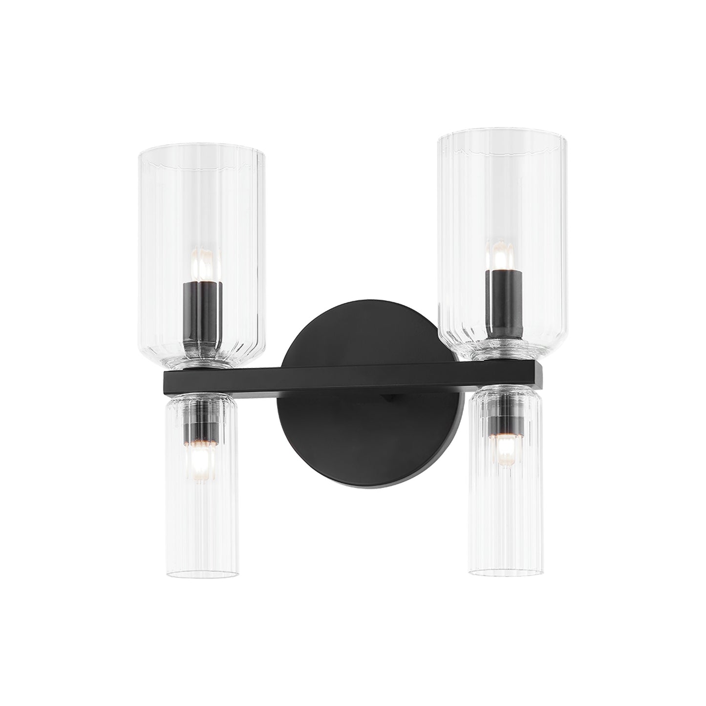 Tabitha Bath Vanity Light in Soft Black (4-Light).