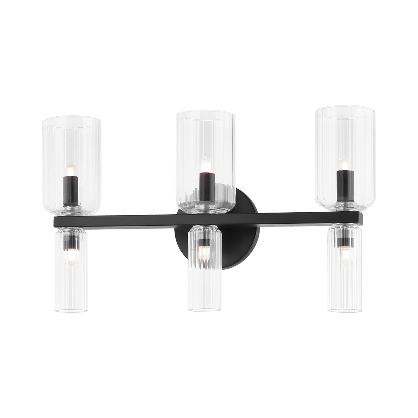 Tabitha Bath Vanity Light in Soft Black (6-Light).