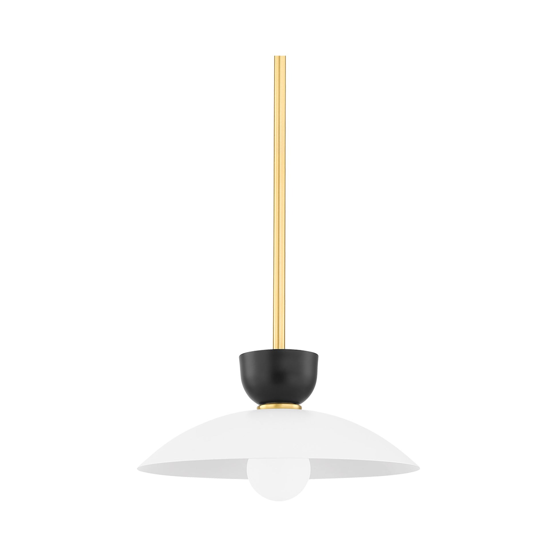Whitley Pendant Light in Small/Aged Brass.