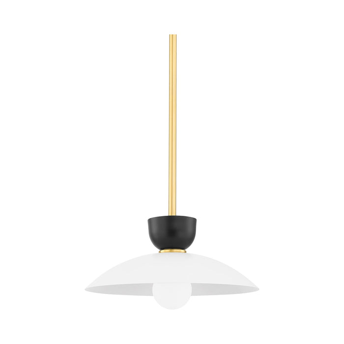 Whitley Pendant Light in Small/Aged Brass.