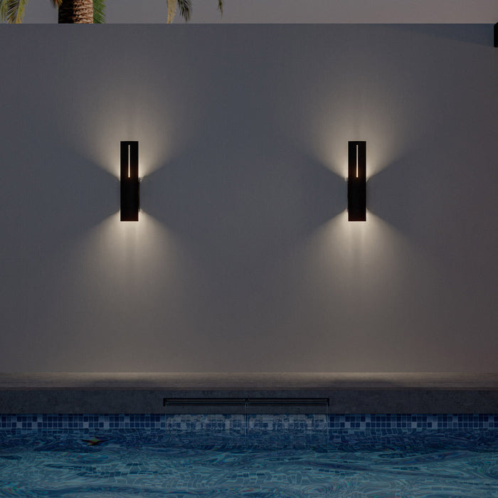 Aegis Outdoor LED Wall Light in Outside Area.