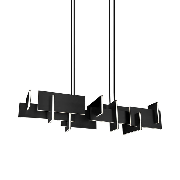 Amari Linear LED Pendant Light in Black.