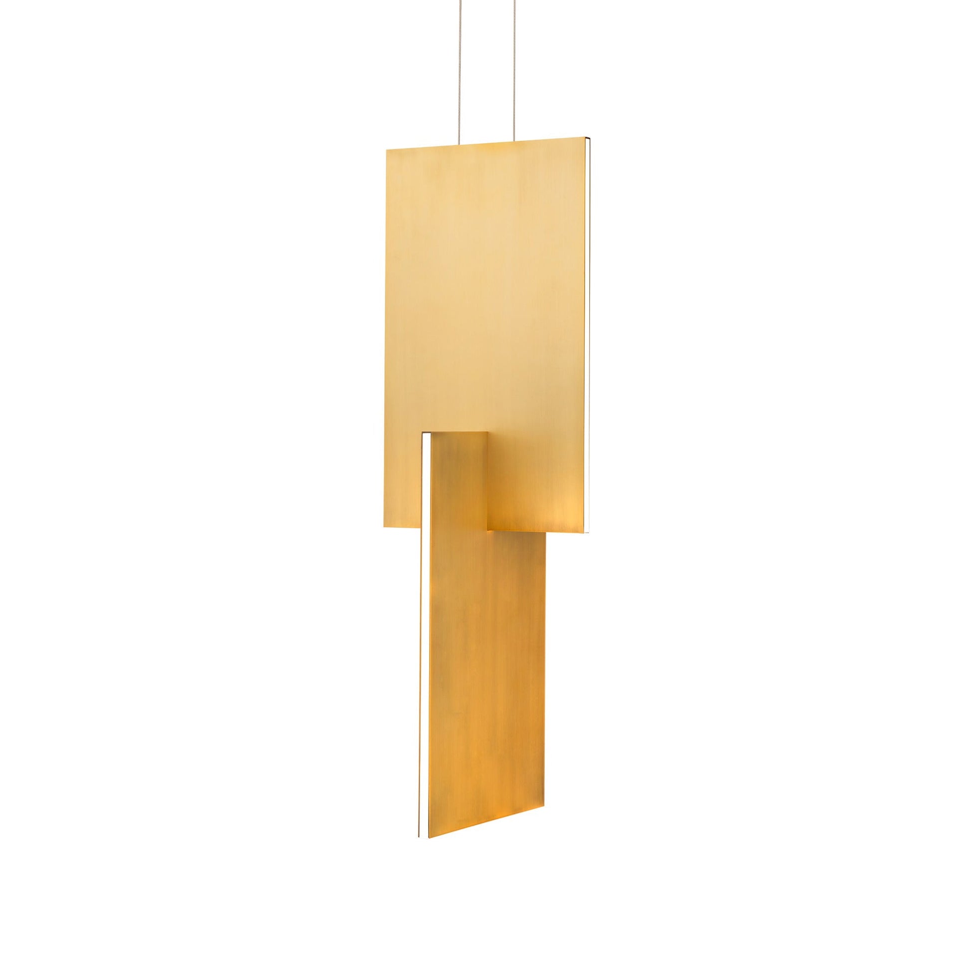 Amari LED Pendant Light in Aged Brass (Small).